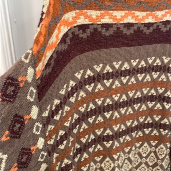 Free People Landmark Oversized Boho Cardigan Duster in Brown and Orange Size S - Picture 8 of 10